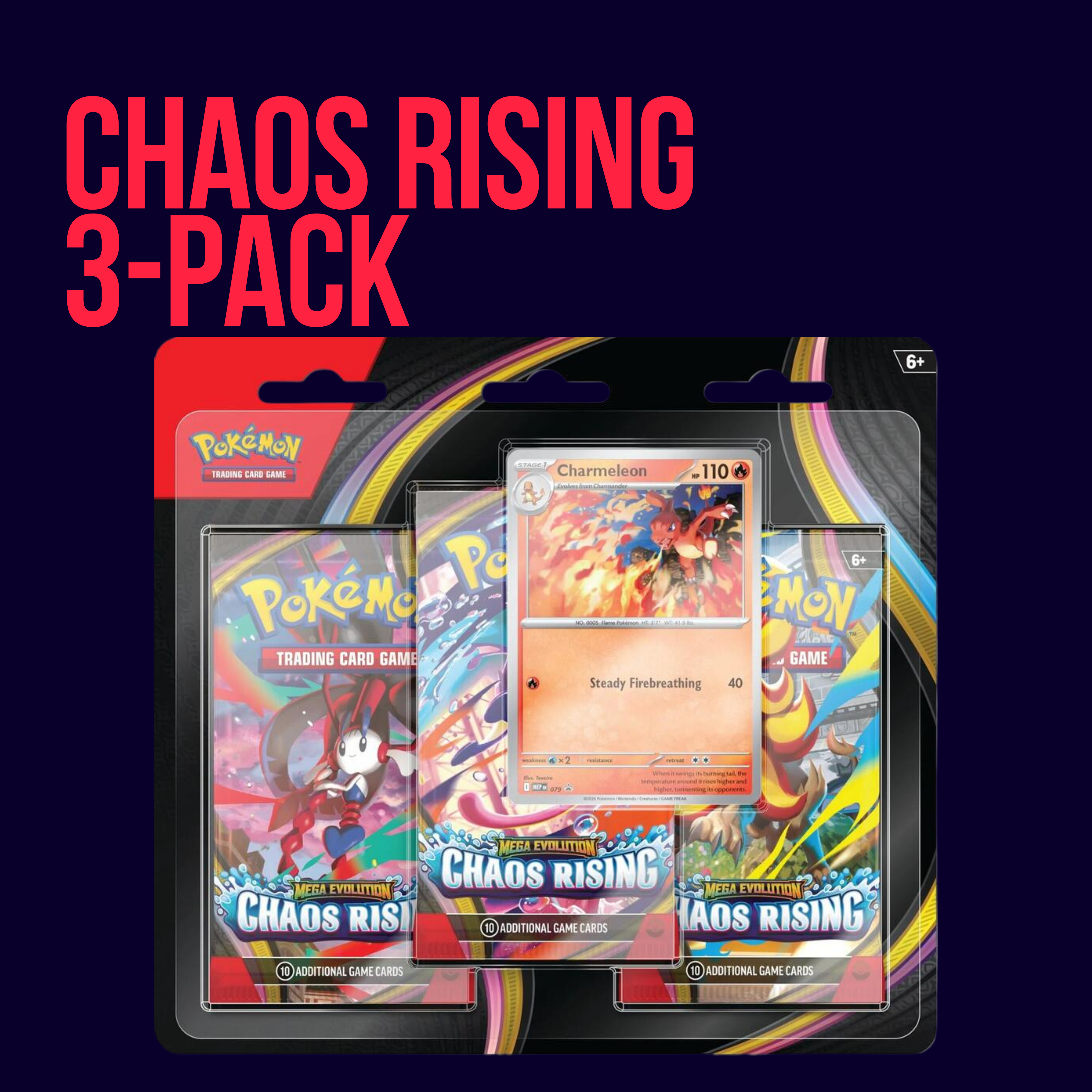 Pokemon Tcg: Chaos Rising 3-Pack Blister